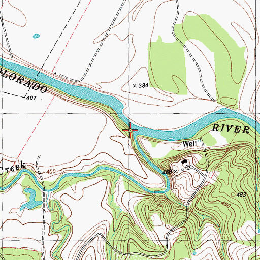 Topographic Map of Dry Creek, TX