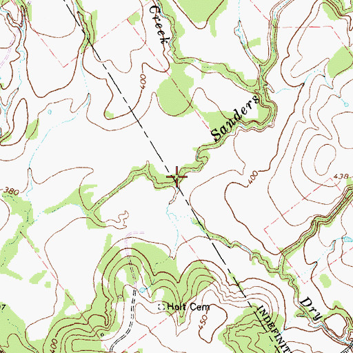 Topographic Map of Dry Creek, TX