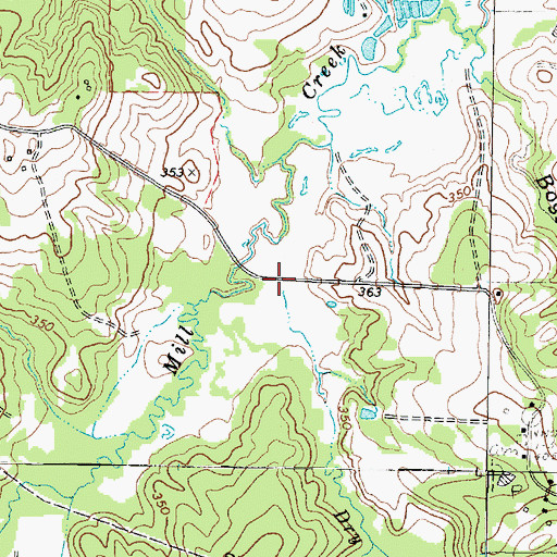 Topographic Map of Dry Creek, TX