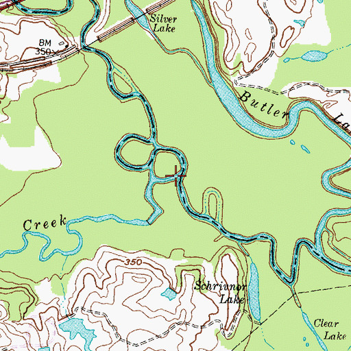 Topographic Map of Dry Creek, TX