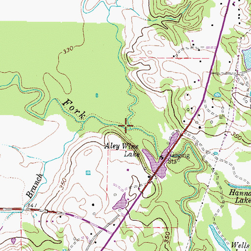 Topographic Map of Dry Creek, TX