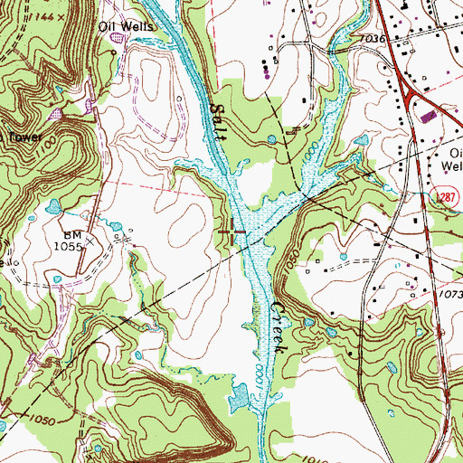 Topographic Map of Dry Creek, TX