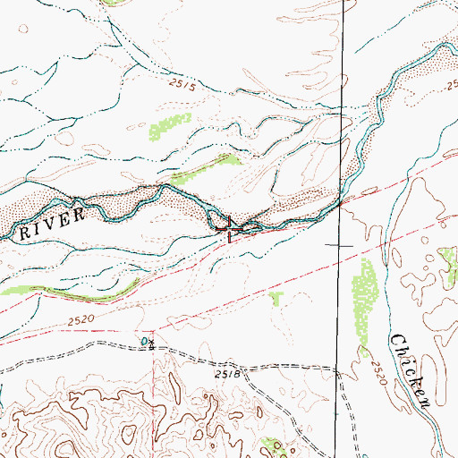 Topographic Map of Dry Creek, TX