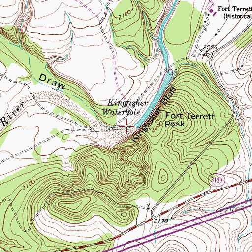 Topographic Map of Dry Llano River, TX