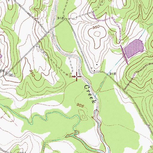 Topographic Map of Dry Valley, TX
