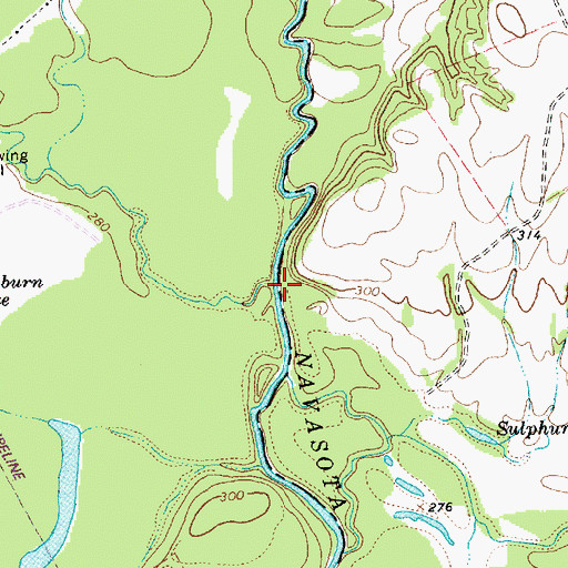 Topographic Map of Duck Creek, TX