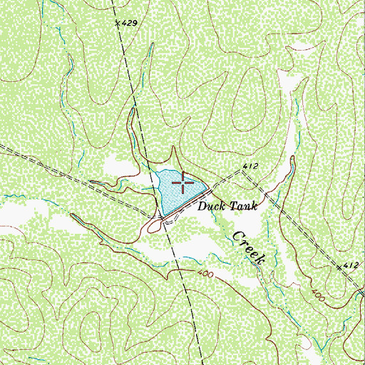 Topographic Map of Duck Tank, TX