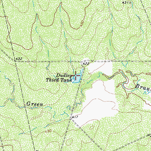 Topographic Map of Dudley Third Tank, TX