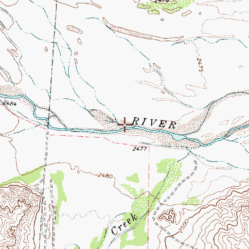 Topographic Map of Dugout Creek, TX
