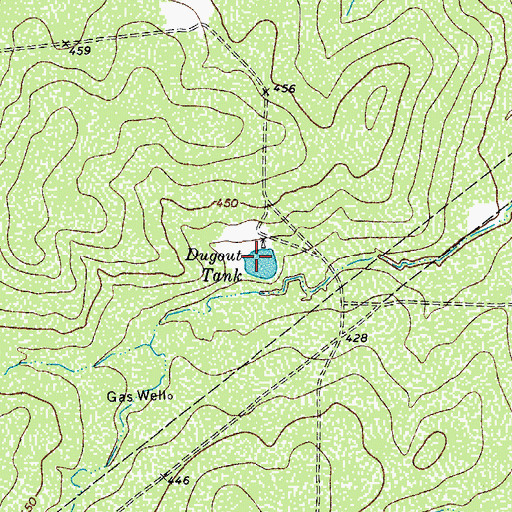 Topographic Map of Dugout Tank, TX