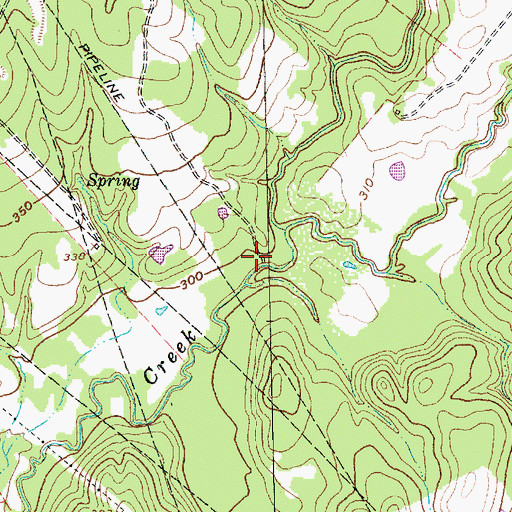 Topographic Map of Dunn Creek, TX