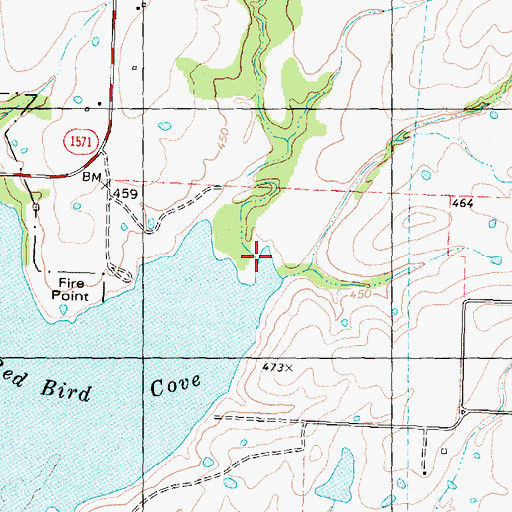 Topographic Map of Dunn Creek, TX