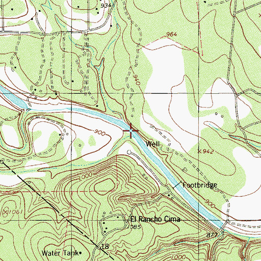 Topographic Map of Dutch Branch, TX