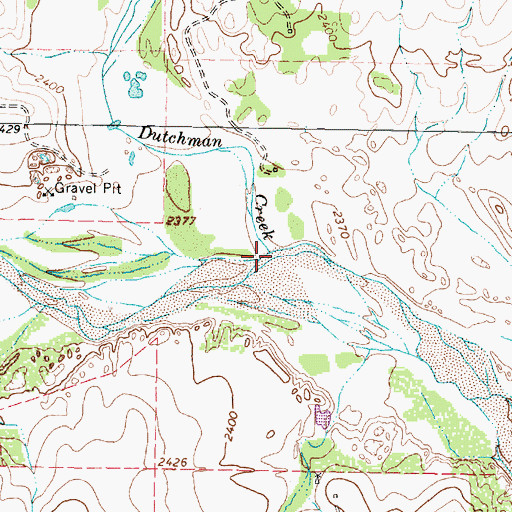 Topographic Map of Dutchman Creek, TX