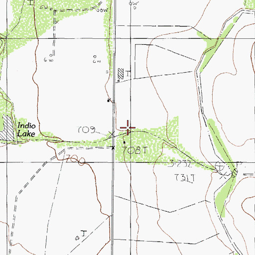 Topographic Map of E Bradberry, TX