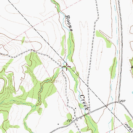 Topographic Map of Eads Creek, TX