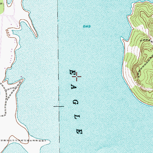 Topographic Map of Eagle Mountain Lake, TX