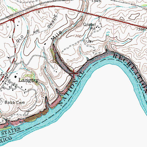 Topographic Map of Eagle Nest Creek, TX