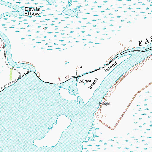 Topographic Map of East Bay Bayou, TX