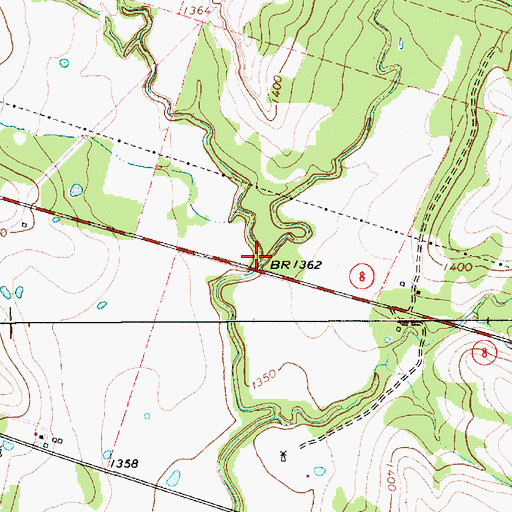 Topographic Map of East Fork Armstrong Creek, TX