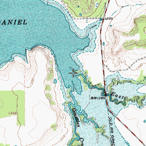 Topographic Map of East Fork Gunsolus Creek, TX
