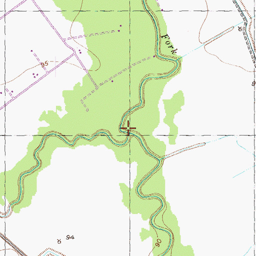 Topographic Map of East Fork Jones Creek, TX