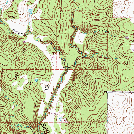 Topographic Map of East Salt Creek, TX