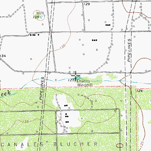 Topographic Map of Ebanito Windmill, TX