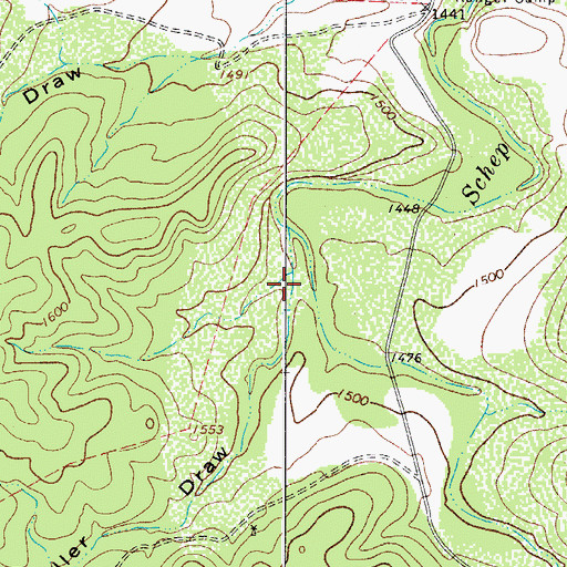 Topographic Map of Ed Keller Draw, TX