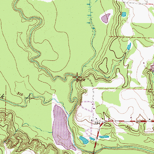 Topographic Map of Edmoore Creek, TX