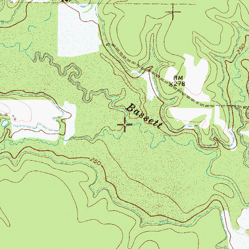 Topographic Map of Eds Creek, TX