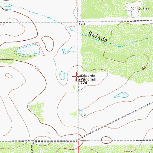 Topographic Map of Edwardo Windmill, TX