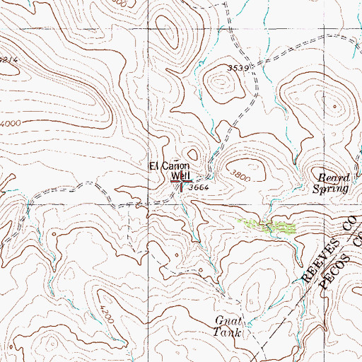 Topographic Map of El Caon Well, TX