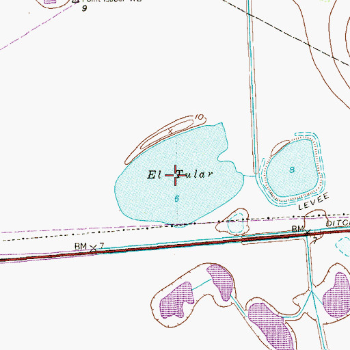 Topographic Map of El Tular, TX