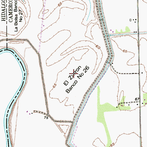 Topographic Map of El Zurron Banco Number 26, TX