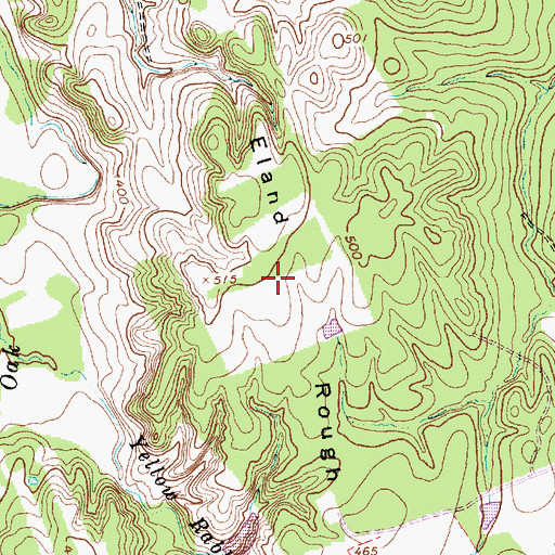 Topographic Map of Eland Rough, TX