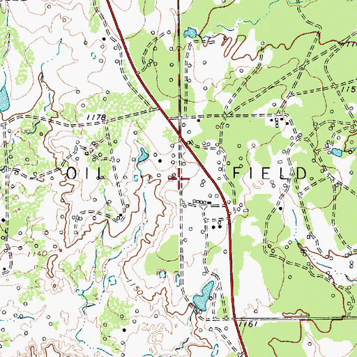 Topographic Map of Electra Oil Field, TX