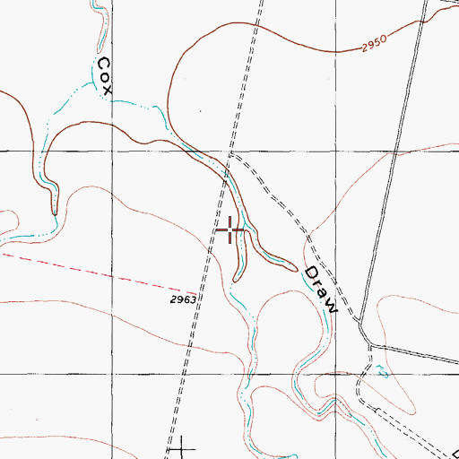 Topographic Map of Elkins Draw, TX