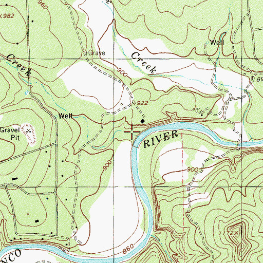 Topographic Map of Elm Creek, TX