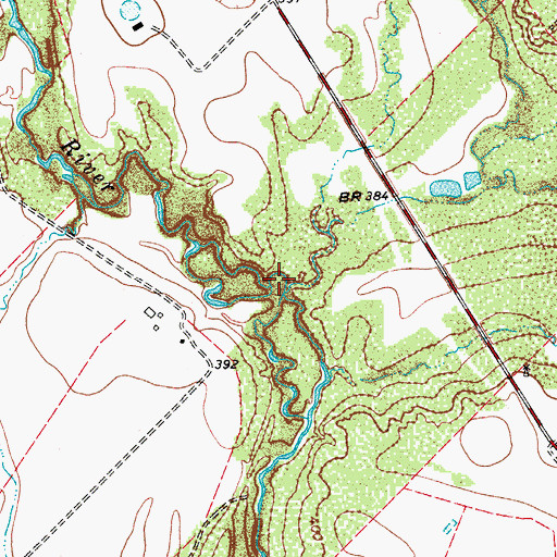 Topographic Map of Elm Creek, TX