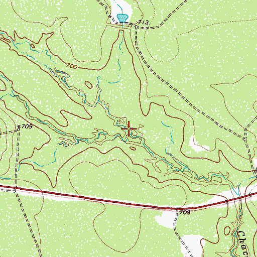 Topographic Map of Elm Creek, TX