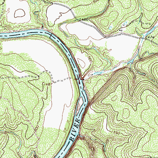 Topographic Map of Elm Creek, TX