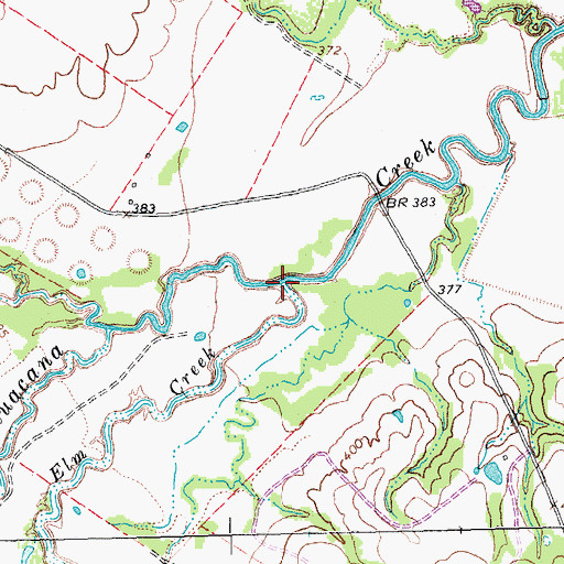 Topographic Map of Elm Creek, TX