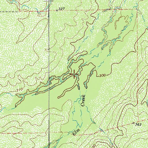Topographic Map of Elm Creek, TX