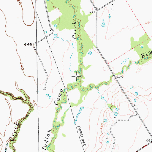 Topographic Map of Elm Creek, TX