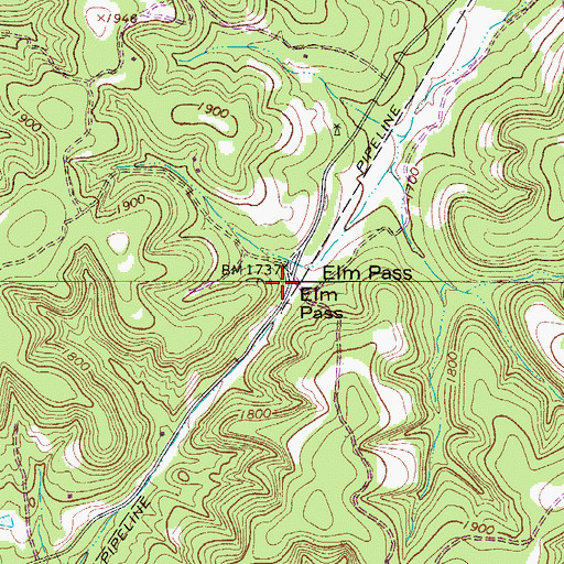 Topographic Map of Elm Pass, TX