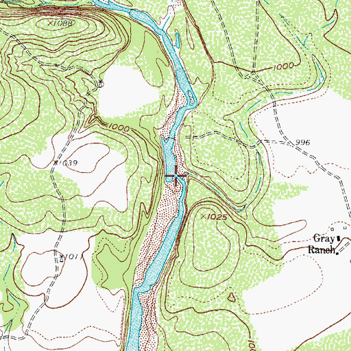 Topographic Map of Elm Slough, TX