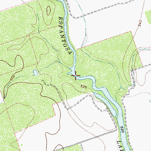 Topographic Map of Espantosa Lake, TX