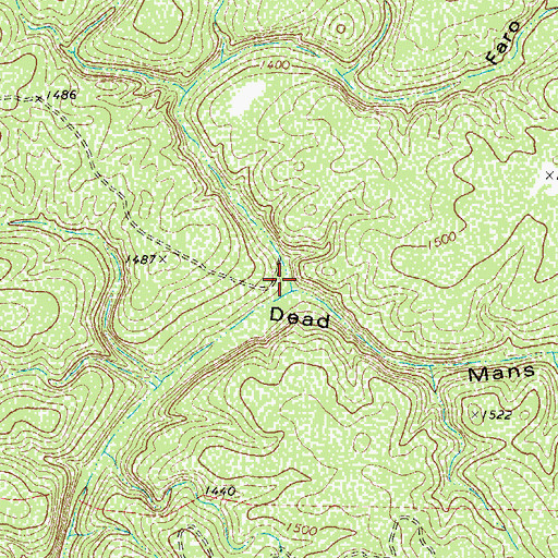 Topographic Map of Faro Canyon, TX