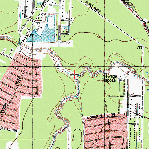 Topographic Map of Faulkey Gully, TX